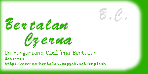 bertalan czerna business card